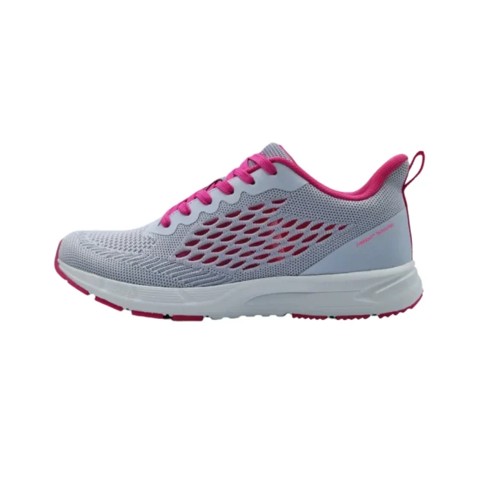 Scarpe sportive ortopediche Wock Breelite grigio rosa vista laterale