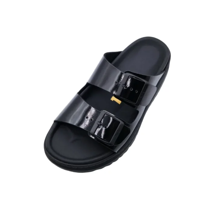 Ciabatte donna Duna Klit KW15Look vernice nero vista superiore