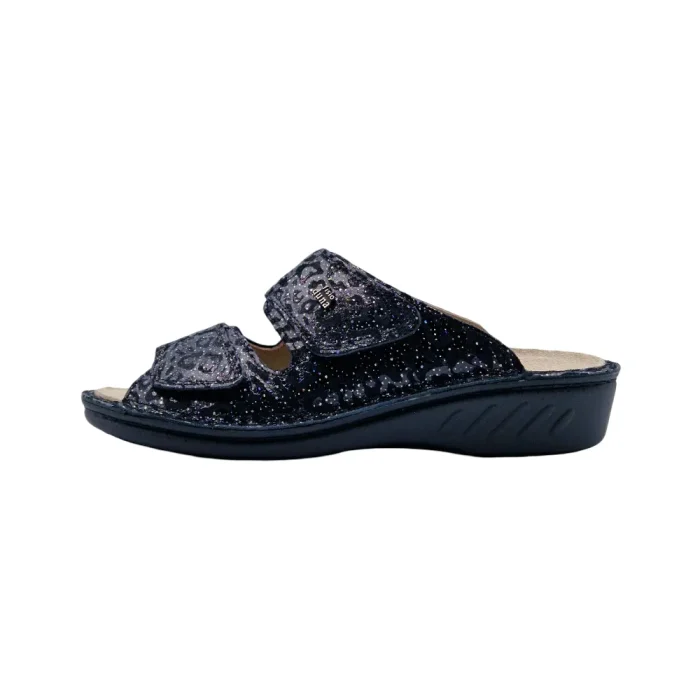 Ciabatte donna FisioDuna GLS24 meneghino nero vista laterale Ciabatte donna FisioDuna GLS24 meneghino nero vista laterale