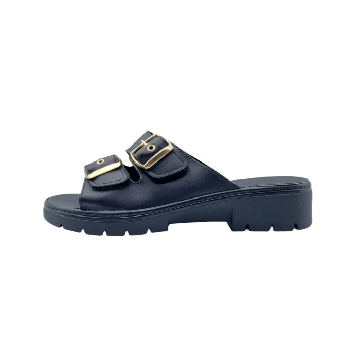 Ciabatte donna Loren T4160 nero vista laterale Ciabatte donna Loren T4160 nero vista laterale