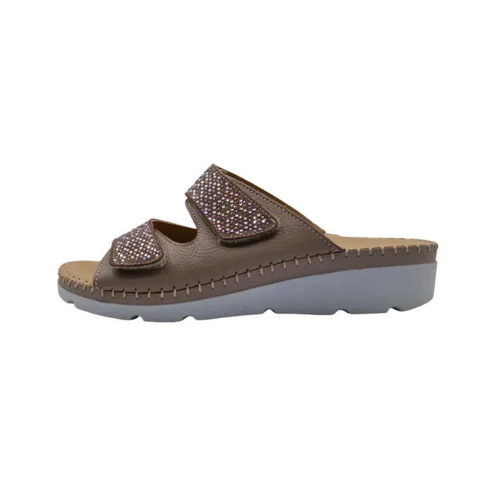 Ciabatte estive donna Loren M3158 topo vista laterale Ciabatte estive donna Loren M3158 topo vista laterale