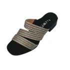 Ciabatte estive eleganti donna Loren A0150 nero vista superiore