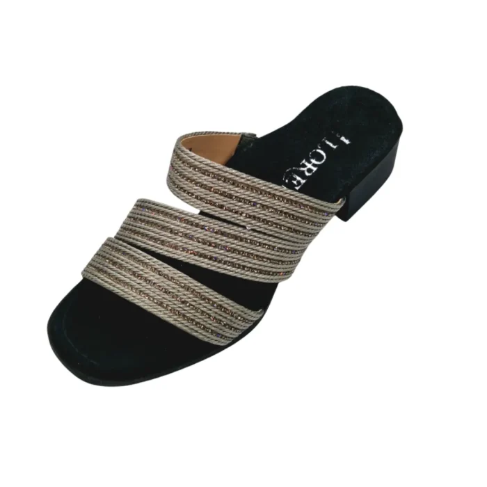 Ciabatte estive eleganti donna Loren A0150 nero vista superiore