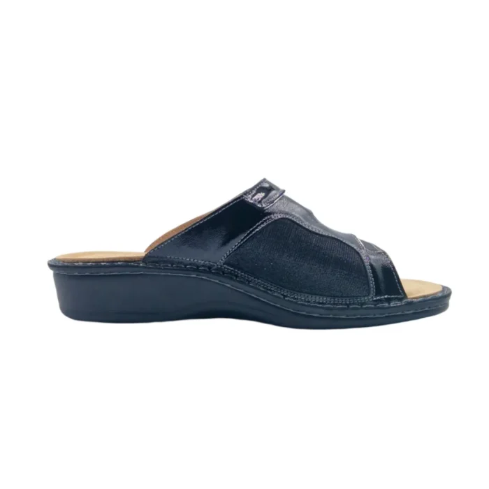 Ciabatte per alluce valgo donna Ecosanit 123242 galassia nero vista mediale