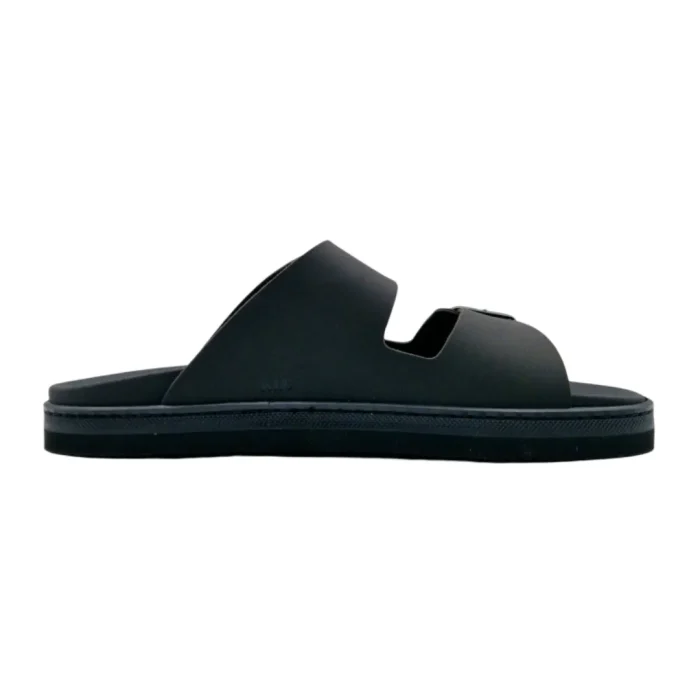 Ciabatte uomo plantare estraibile Duna Klit KM11 nero vista mediale Ciabatte uomo plantare estraibile Duna Klit KM11 nero vista mediale