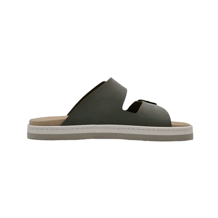 Ciabatte uomo plantare estraibile Duna Klit KM11 salvia beige vista mediale Ciabatte uomo plantare estraibile Duna Klit KM11 salvia beige vista mediale