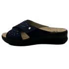 Ciabatte donna Hergos H3056P blu vista laterale