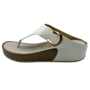 Infradito donna Grunland CI2578 bianco vista laterale