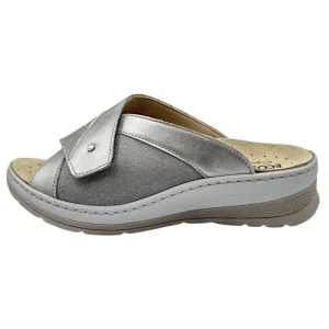 Ciabatte donna Ecosanit 113B149 acciaio vista laterale