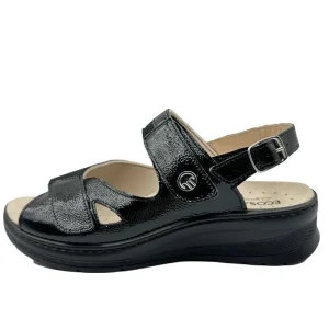 Sandali donna Ecosanit 113B125 nero vista laterale