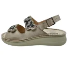 Sandalo ortopedico donna Ecosanit 113P021 beige vista laterale