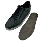 Sneakers ortopediche in pelle blu Uomo Duna MN13 Larry plantare estraibile