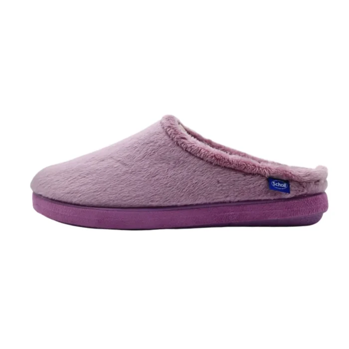 Pantofole donna Dr. Scholl Holly rosa vista laterale