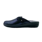 Pantofole elasticizzate donna Podoline Casella blu vista laterale