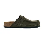 Pantofole mocassino donna Scholl Bora dark green vista mediale