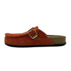 Pantofole mocassino donna Scholl Bora ruggine vista laterale