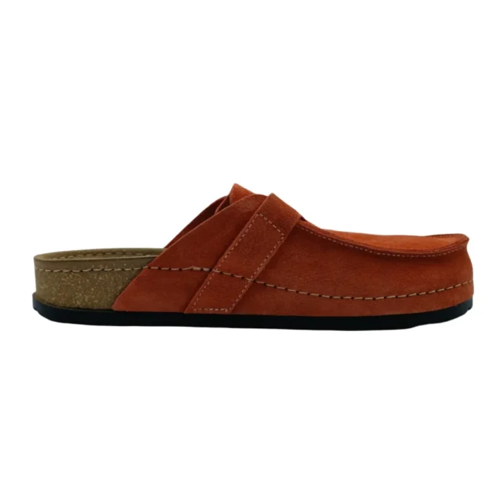 Pantofole mocassino donna Scholl Bora ruggine vista mediale