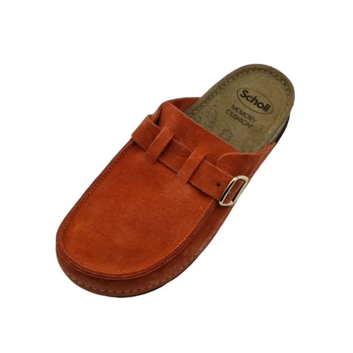 Pantofole mocassino donna Scholl Bora ruggine vista superiore