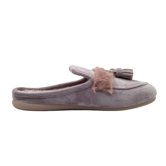 Pantofole predisposte per plantari donna Grunland CI2571 malva vista mediale