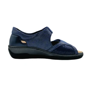 Sandali chiusi donna Hergos H1615 blu vista mediale