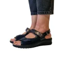 Sandali donna con plantare estraibile Hergos H2814 indossati_1