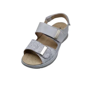 Sandali donna suola biomeccanica Ecosanit 113B150 ghiaccio vista superiore