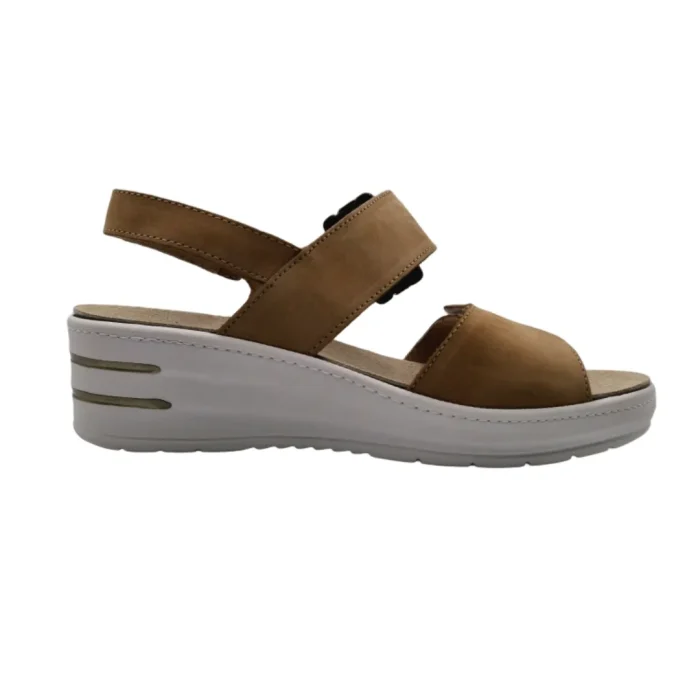 Sandali ortopedici donna Loren Q7024 safari vista mediale