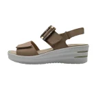 Sandali ortopedici donna Loren Q7024 tortora vista laterale