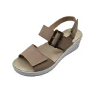 Sandali ortopedici donna Loren Q7024 tortora vista superiore