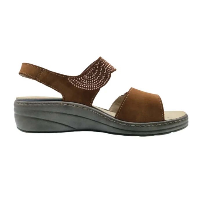 Sandali ortopedici donna Podoline Envie brandy vista mediale