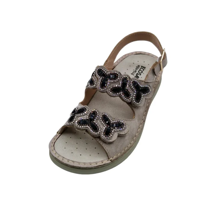 Sandalo ortopedico donna Ecosanit 113P021 beige vista frontale