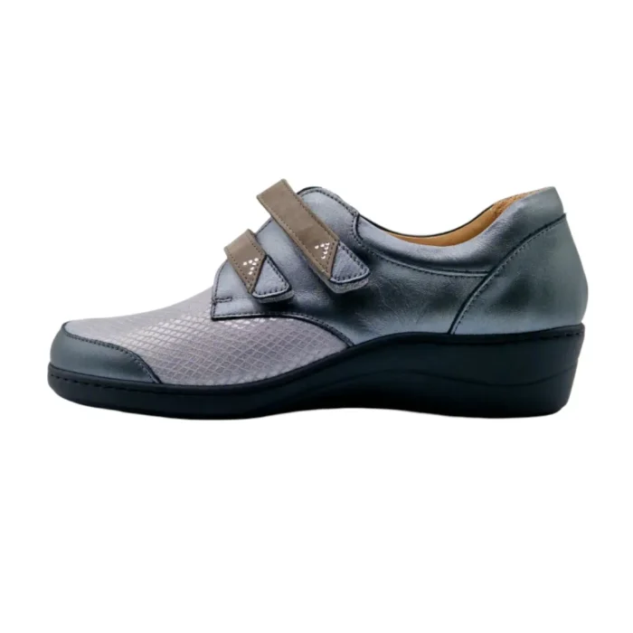 Scarpe elasticizzate donna Duna DM42 Meda piombo vista laterale