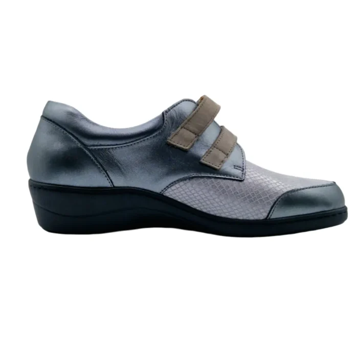 Scarpe elasticizzate donna Duna DM42 Meda piombo vista mediale