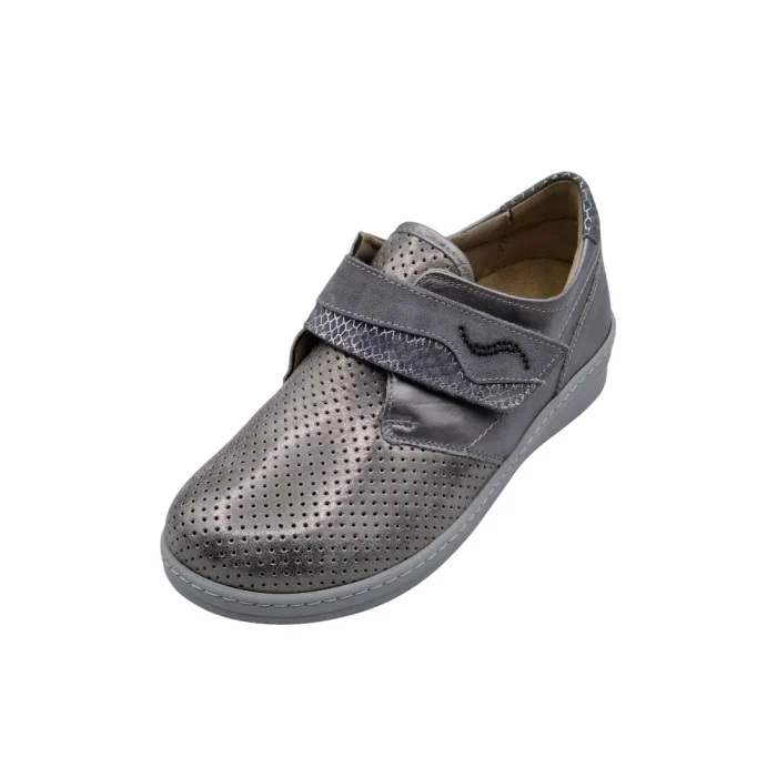 Scarpe elasticizzate donna Loren M3123 perla vista superiore