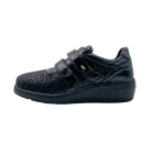 Scarpe elasticizzate donna Podoline Argenta nero culubro vista laterale