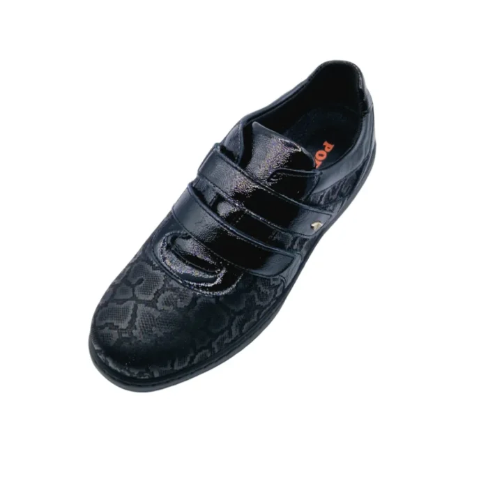 Scarpe elasticizzate donna Podoline Argenta nero culubro vista superiore