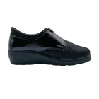 Scarpe elasticizzate invernali donna Podoline Modena nero vista mediale