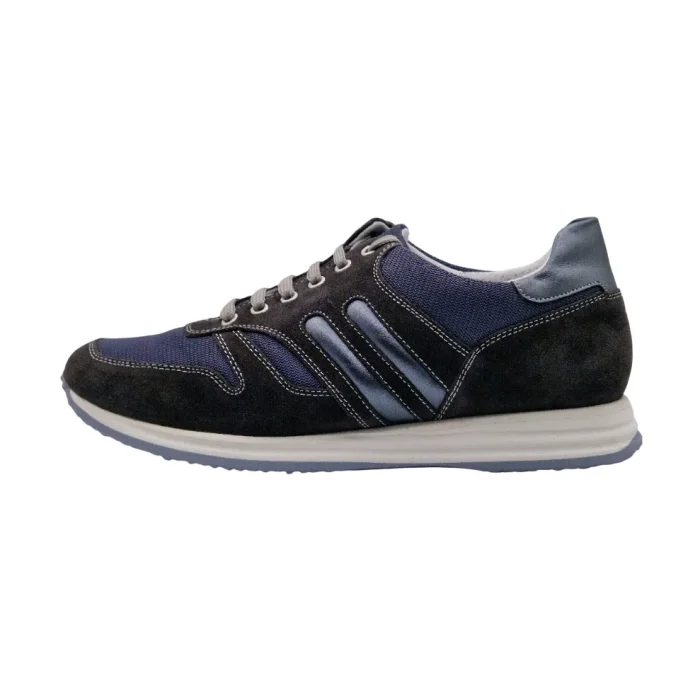 Sneakers ortopediche Uomo Duna MM05 Yannis acciaio piombo vista laterale Sneakers ortopediche Uomo Duna MM05 Yannis acciaio piombo vista laterale