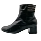 Stivaletti eleganti donna Loren 60939 pelle nero vista laterale