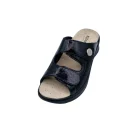 Ciabatte per alluce valgo donna suola biomeccanica Ecosanit fedra nero vista frontale