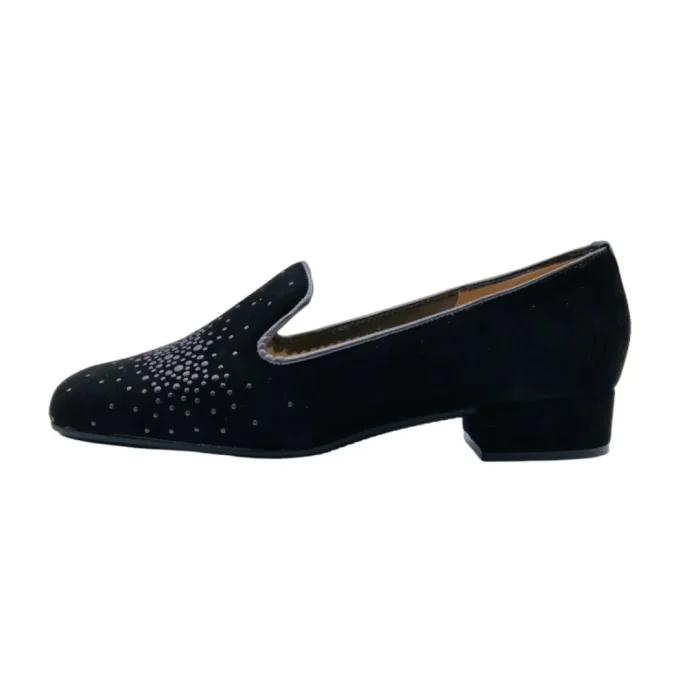 Décolleté nere comode donna Loren 61009 vista laterale
