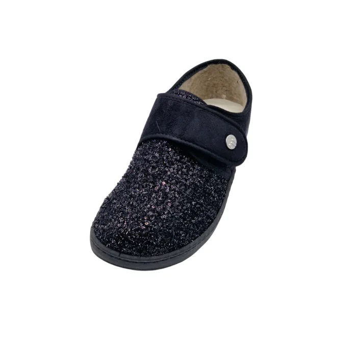 Pantofole chiuse donna Ecosanit 142413 ny nero vista frontale