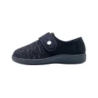 Pantofole chiuse donna Ecosanit 142413 ny nero vista laterale