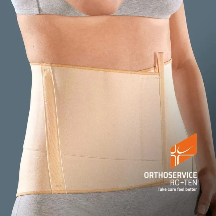 Corsetto lombosacrale semirigido Criss-Cross Roten beige vista frontale