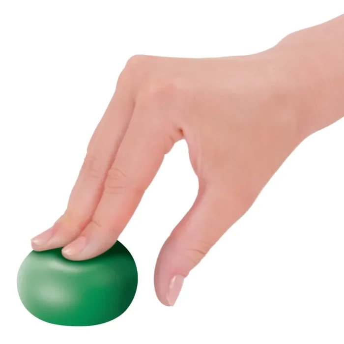 Pallina morbida per riabilitazione mano Tecniwork pressata dalle dita