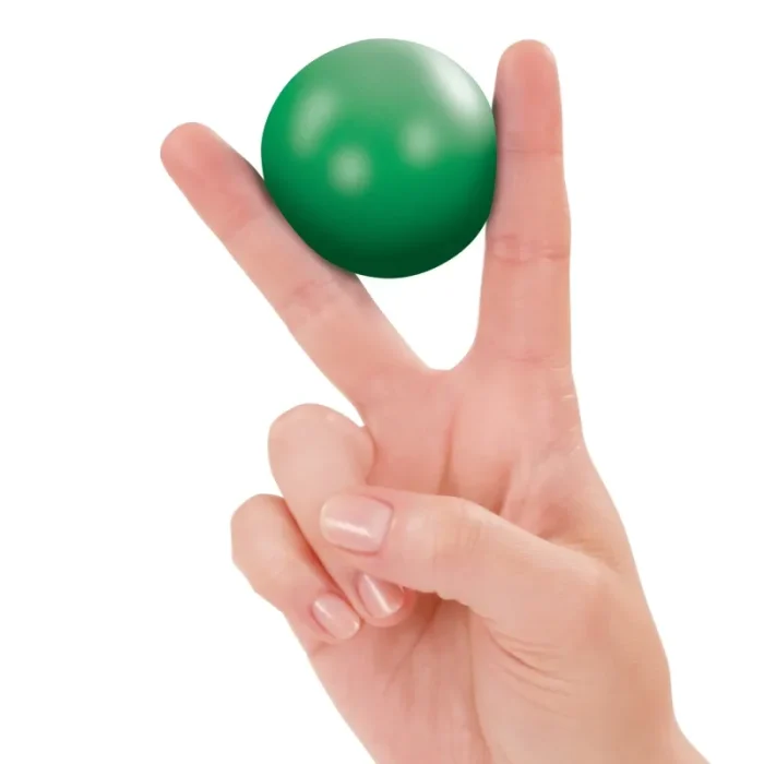 Pallina morbida per riabilitazione mano Tecniwork tra indice e medio