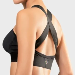 Reggiseno posturale B1 Ekeep nero vista laterale