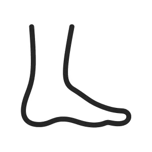 icona piede e caviglia