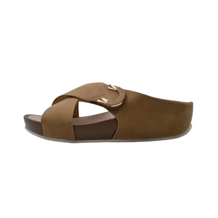 Ciabatte donna estive Grunland CI3116 cuoio vista lateerale