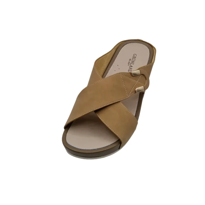 Ciabatte donna estive Grunland CI3116 cuoio vista superiore
